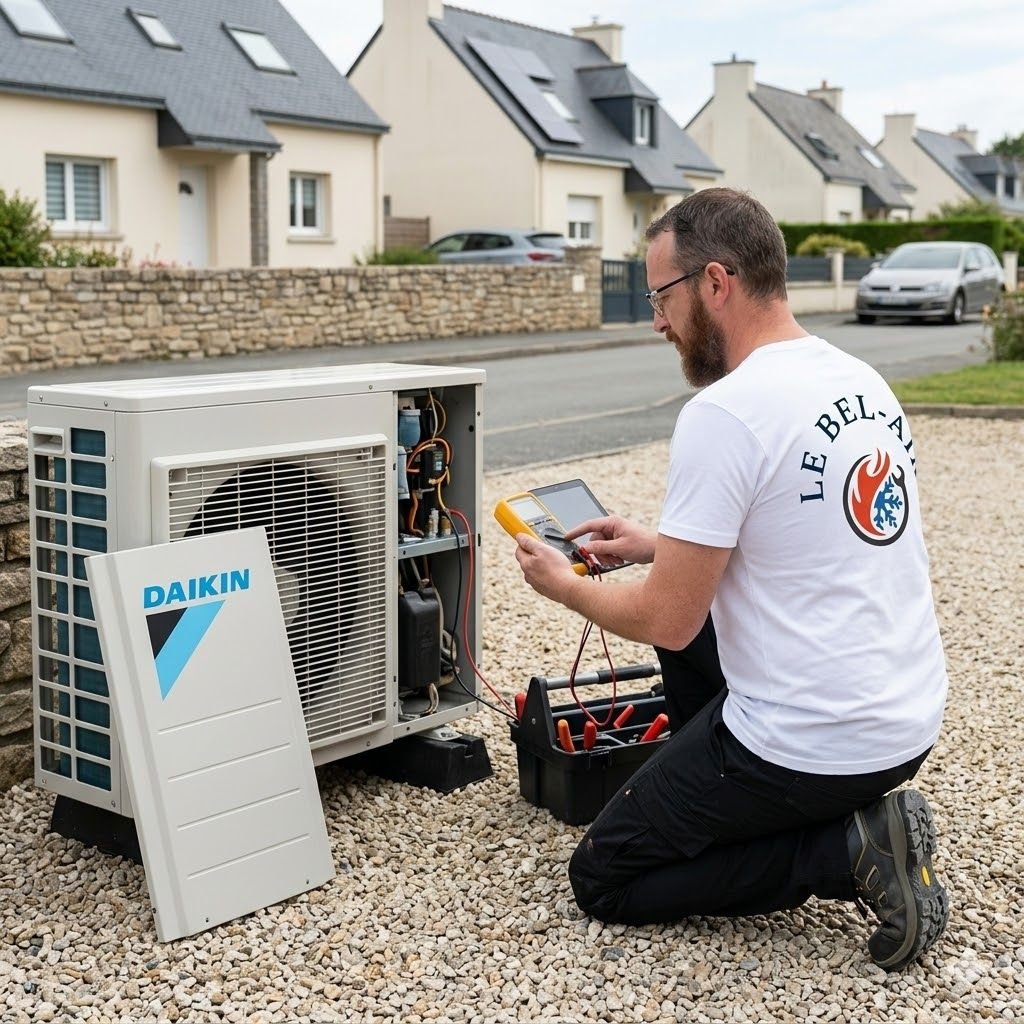 Réparation d'une pompe à chaleur Daikin par LE BEL-AIR près de Péaule