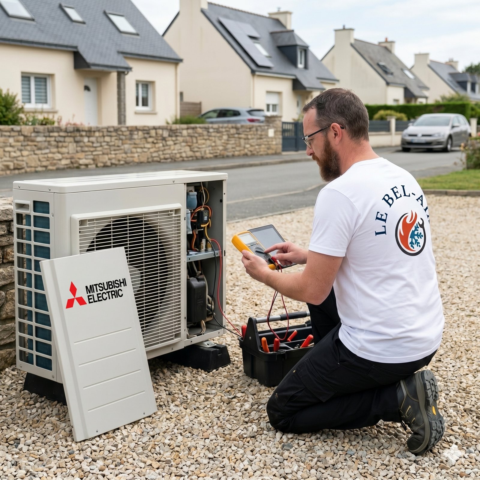 Réparation d'une pompe à chaleur Mitsubishi Electric par LE BEL-AIR près de Péaule